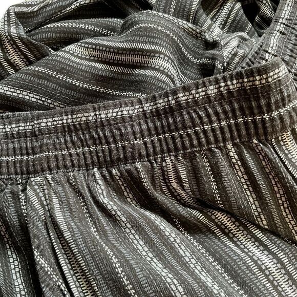 Jessica Simpson Pants Lightweight Black White Striped Elastic Waist Size L - Picture 10 of 12